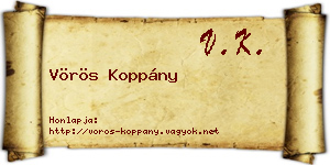 Vörös Koppány névjegykártya